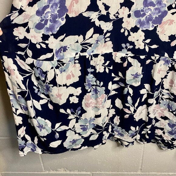 J.Jill Floral Ruffle Peplum Hem High-Low Sleeveless Maxi Dress size small - Picture 4 of 5